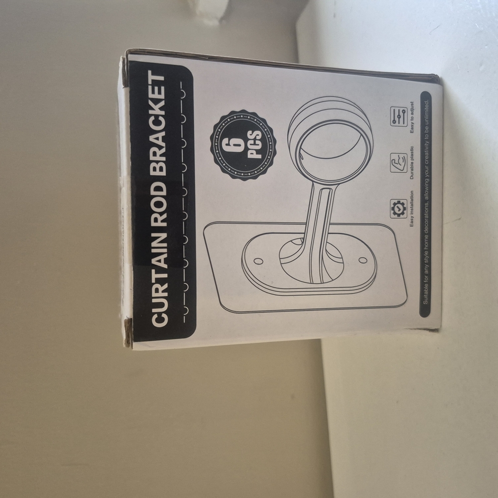 Curtain Rod Bracket Set - 6 Pieces